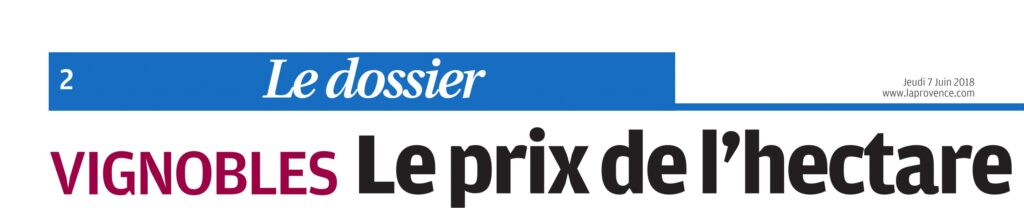 vignobles prix hectares