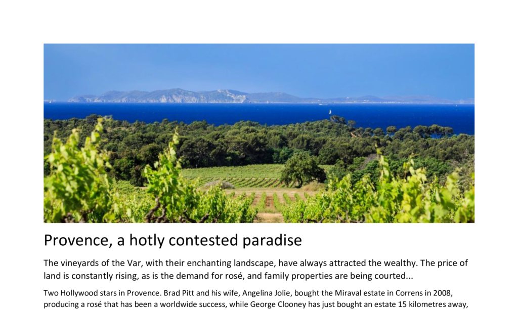 Provence a hotly contested paradise