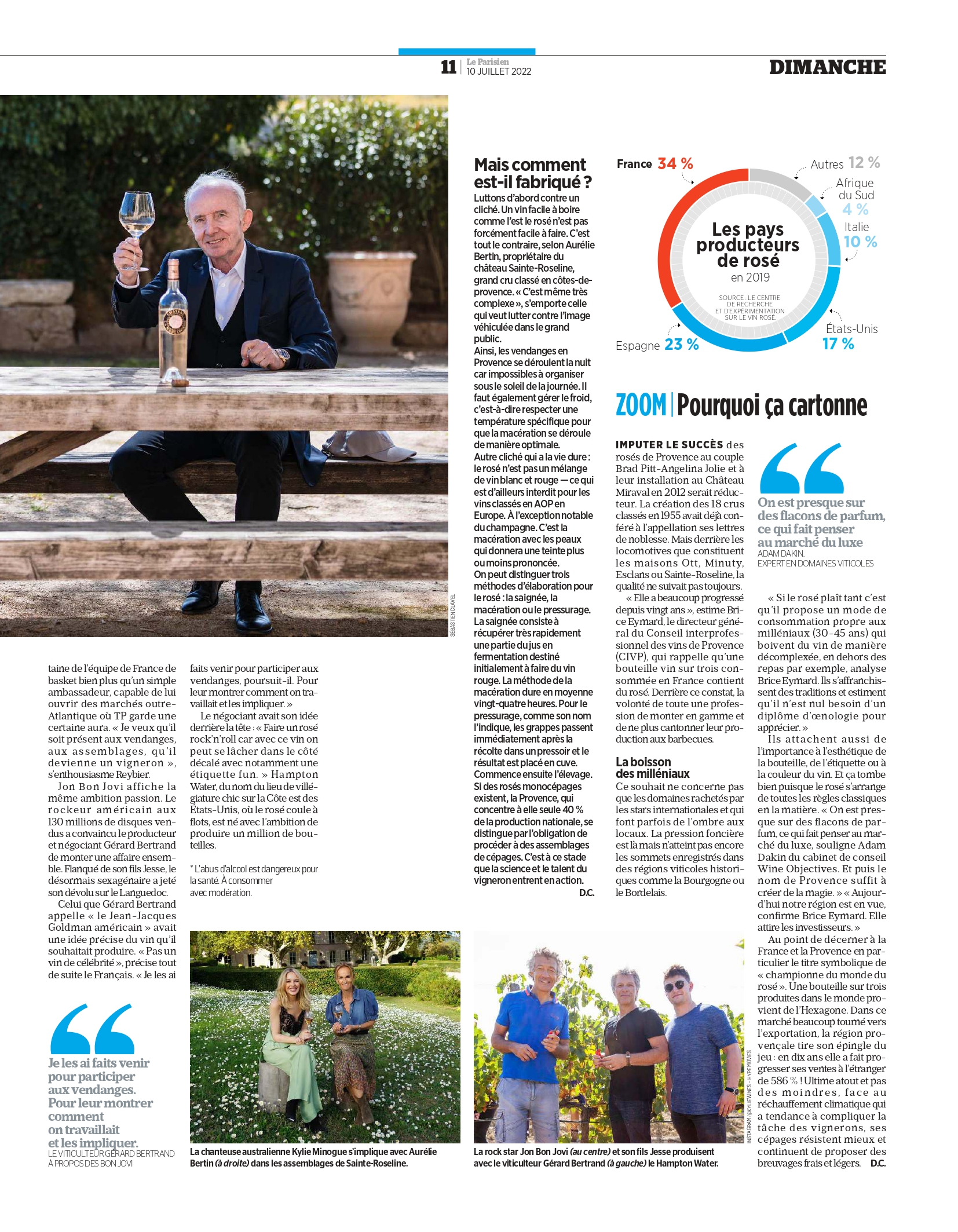 rosé français stars