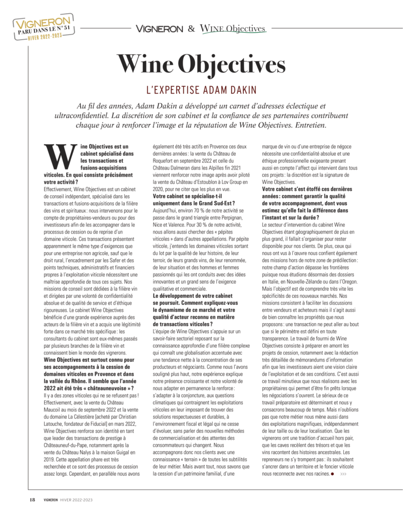 l'expertise de Adam Dakin