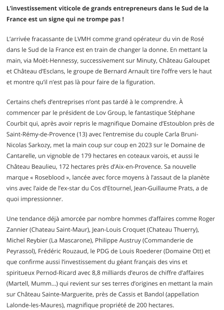 Rosé de Provence devient un produit de luxe