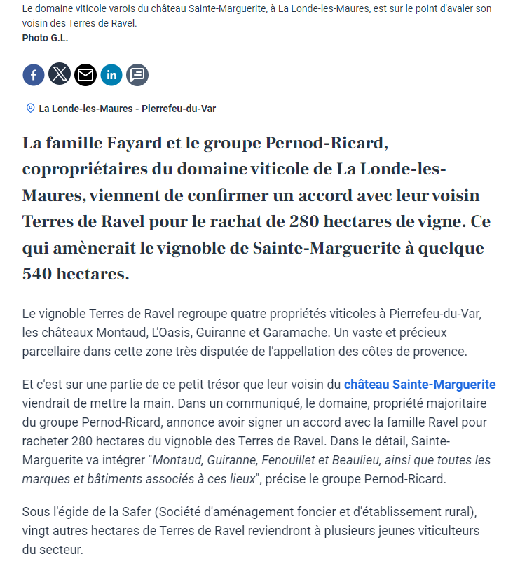 domaine viticole varois chateau Sainte Marguerite